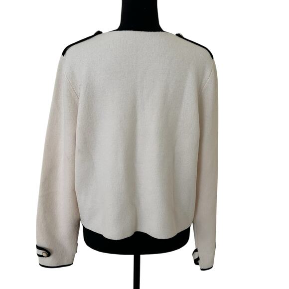 GOELIA Women's Off-White Button Front Cardigan - Size 10 NWT - Picture 3 of 8